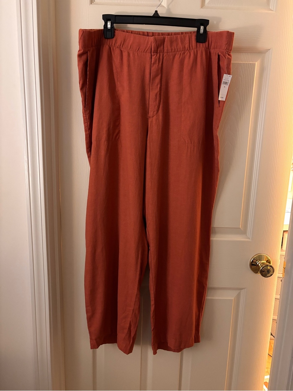 Gap Linen-Blend Pants in Terracotta